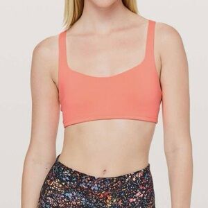 lulu free to be bra size 6 coral orange color